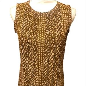 TORY BURCH PRINTED SLEEVELESS SILK TOP SIZE 6